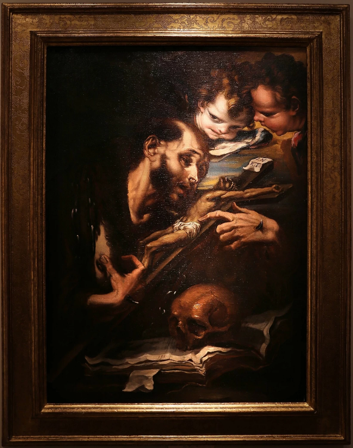 San Francesco d'Assisi con due angeli